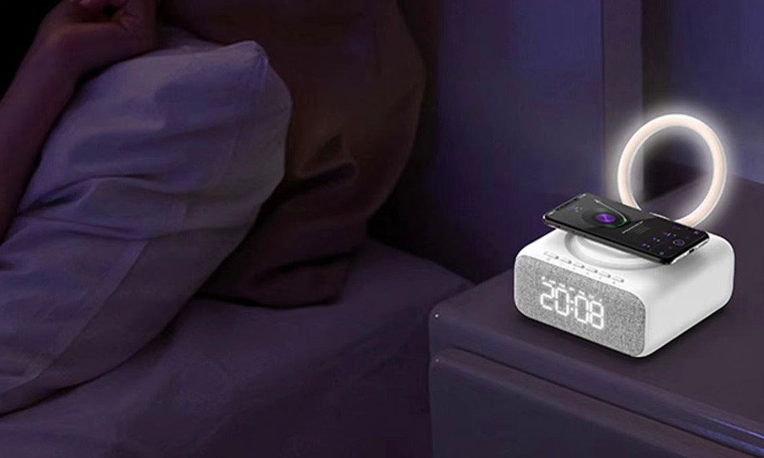 6-in-1 Mini Stereo Speaker Alarm clock