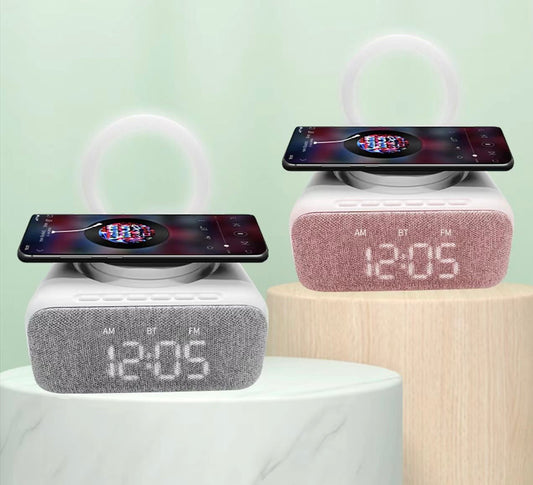 6-in-1 Mini Stereo Speaker Alarm clock